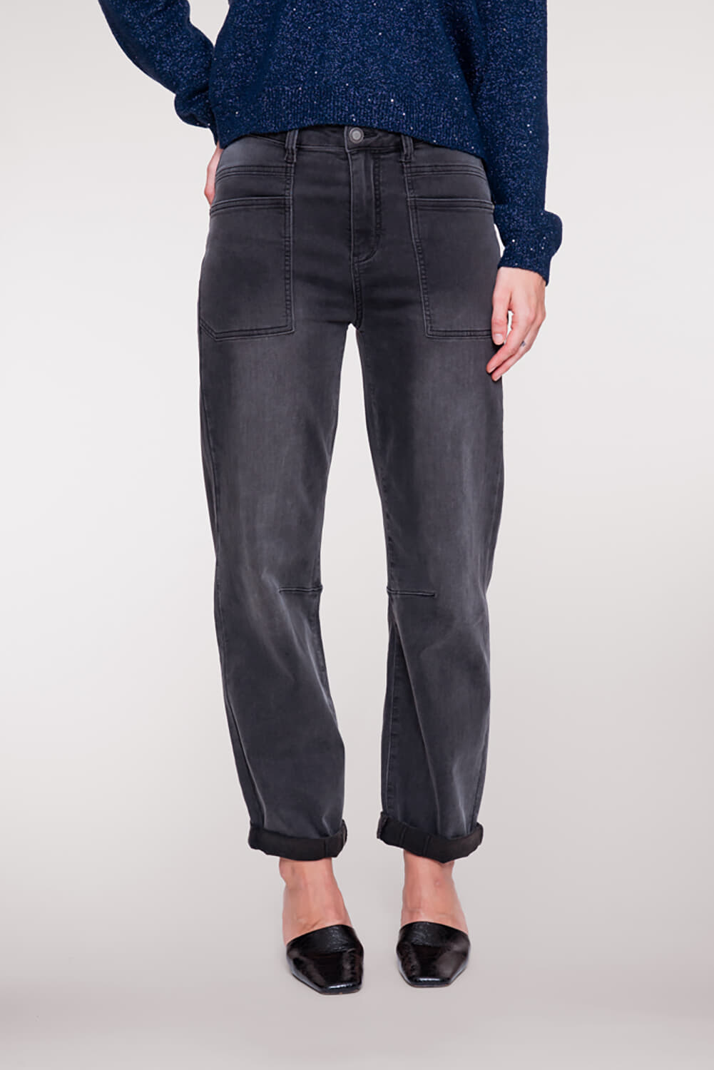 Geisha Jeans Baggy Big Pockets Grijs