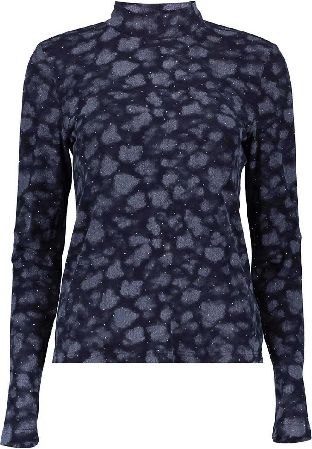Geisha Top Rhinestones Turtle AOP  Schaduw Blauw