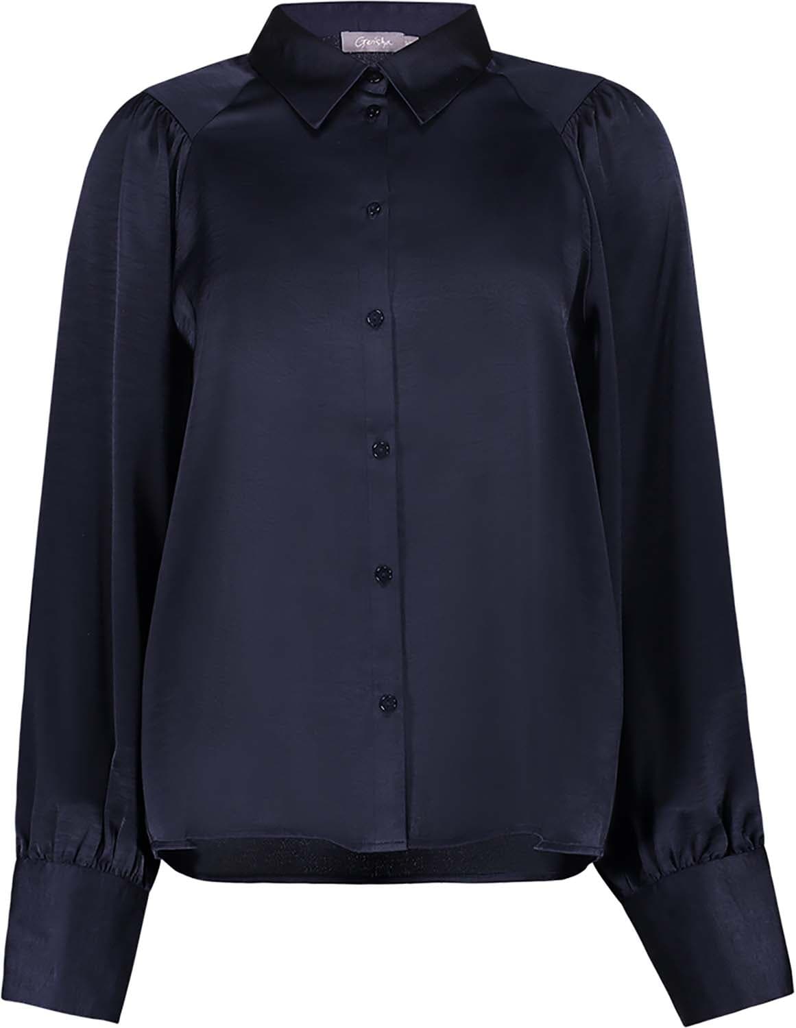 Geisha Blouse Shiny Navy
