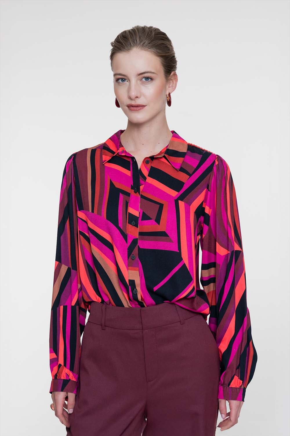 Geisha Blouse  Fuchsia