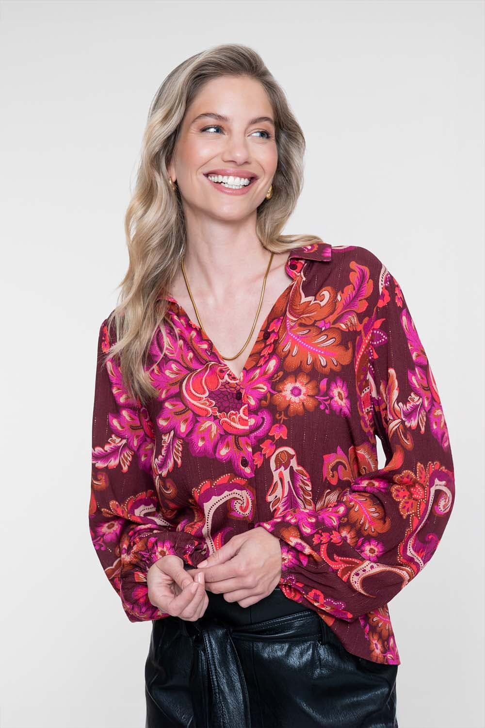 Geisha Blouse Fuchsia