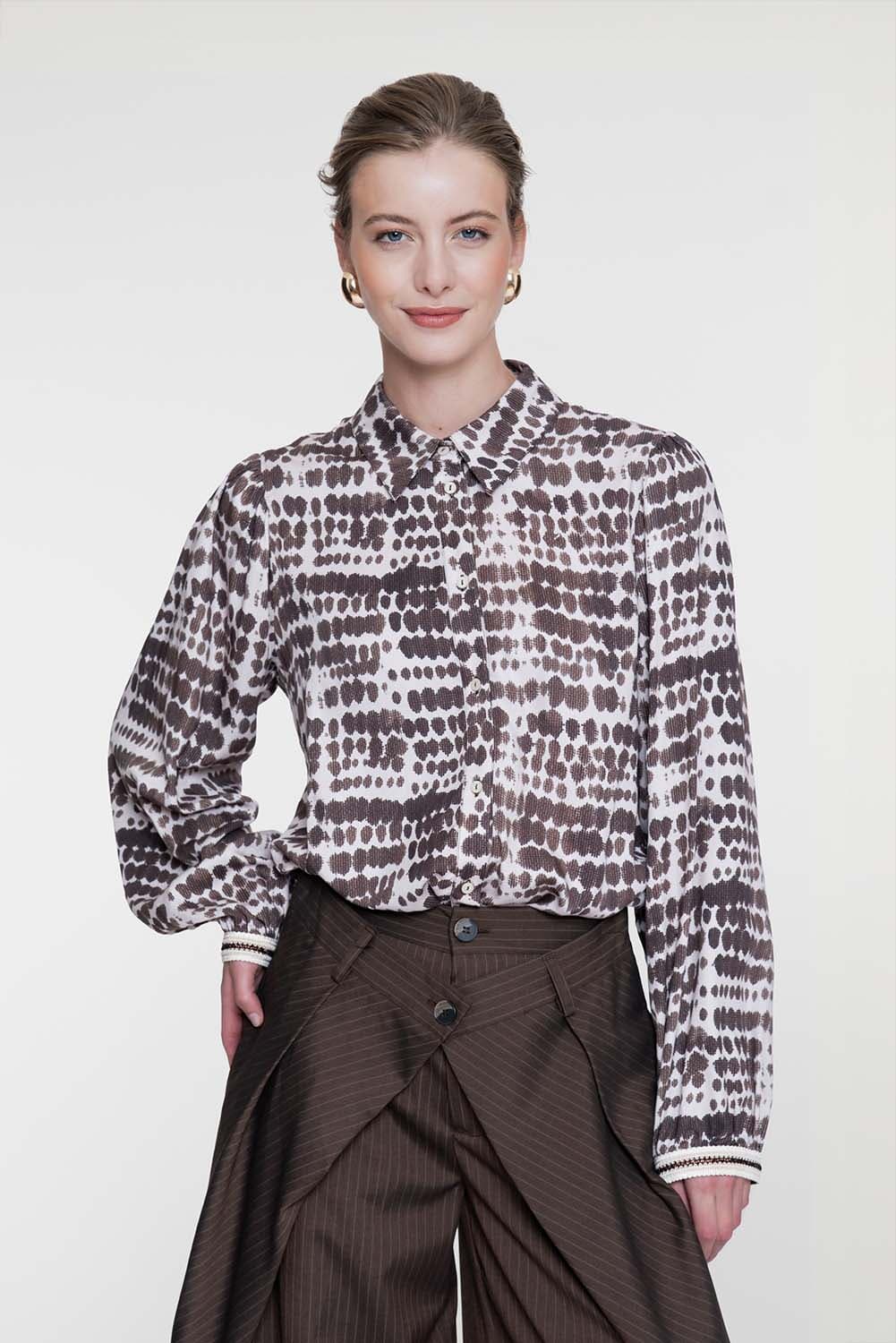 Geisha Blouse Bruin