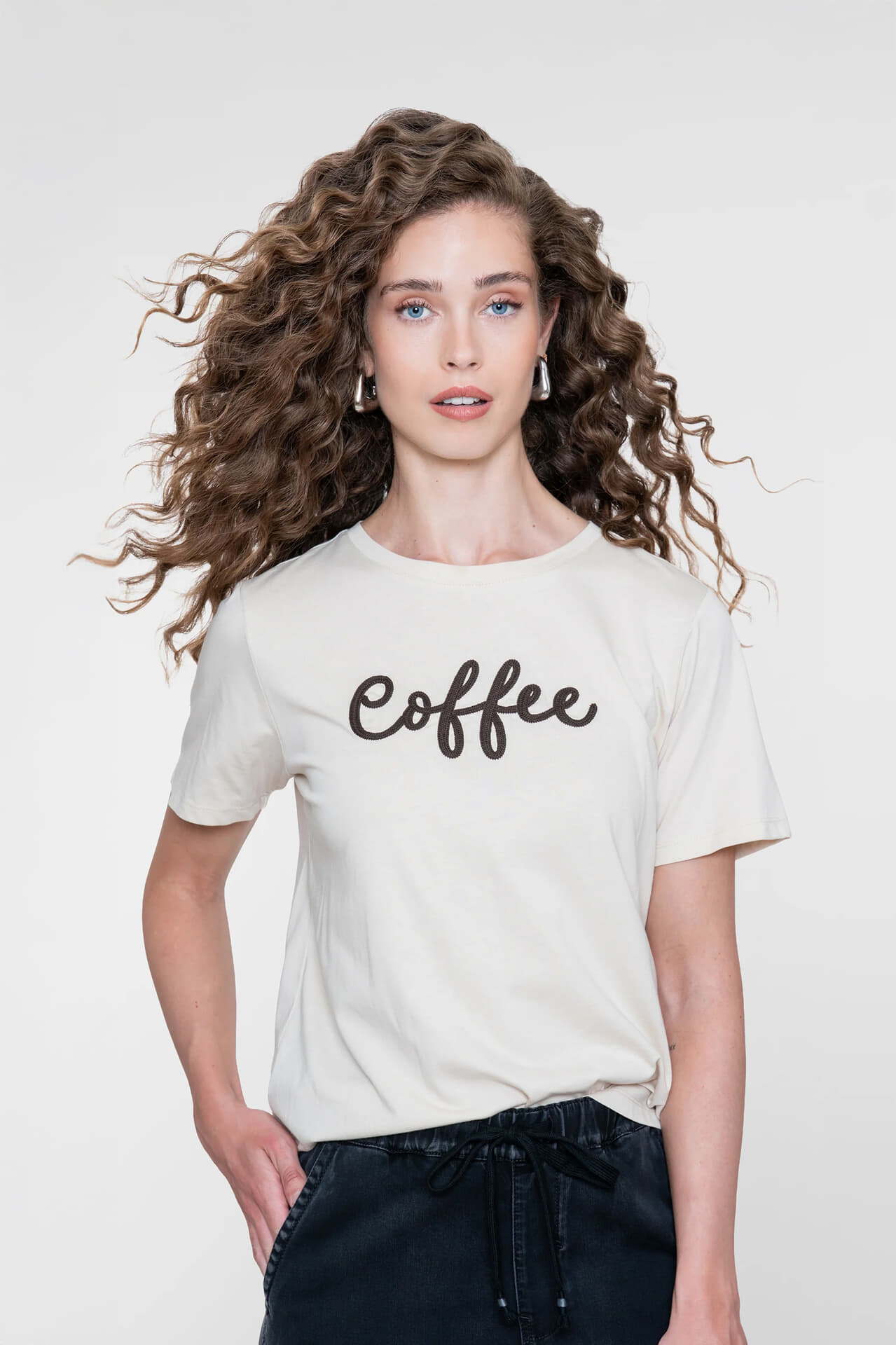 Geisha T-shirt Coffee Kaki