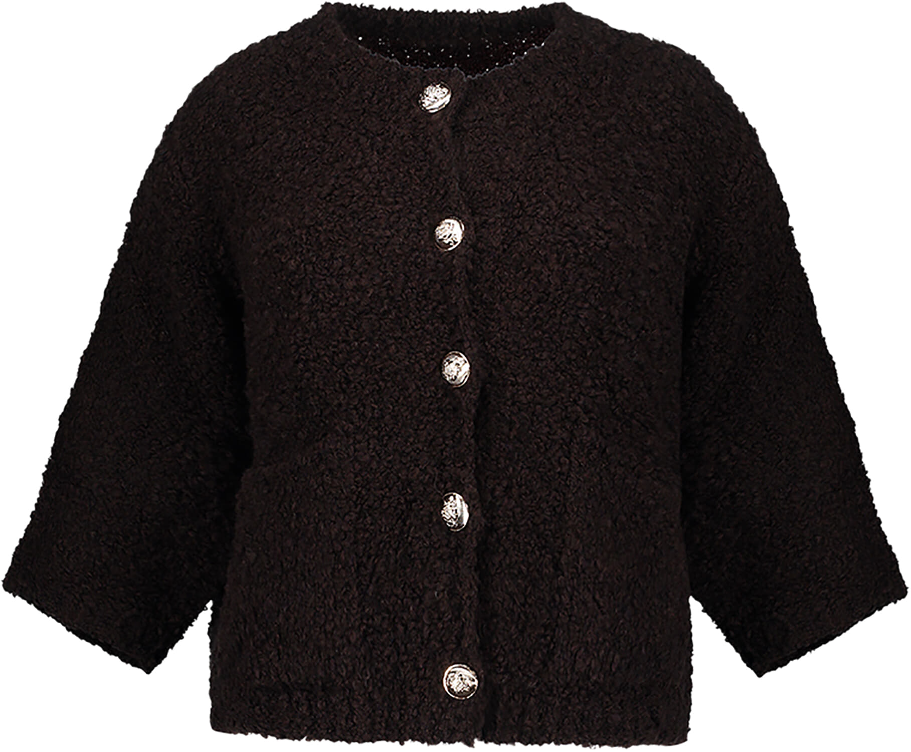 Geisha Vest Boucle short sleeves Bruin
