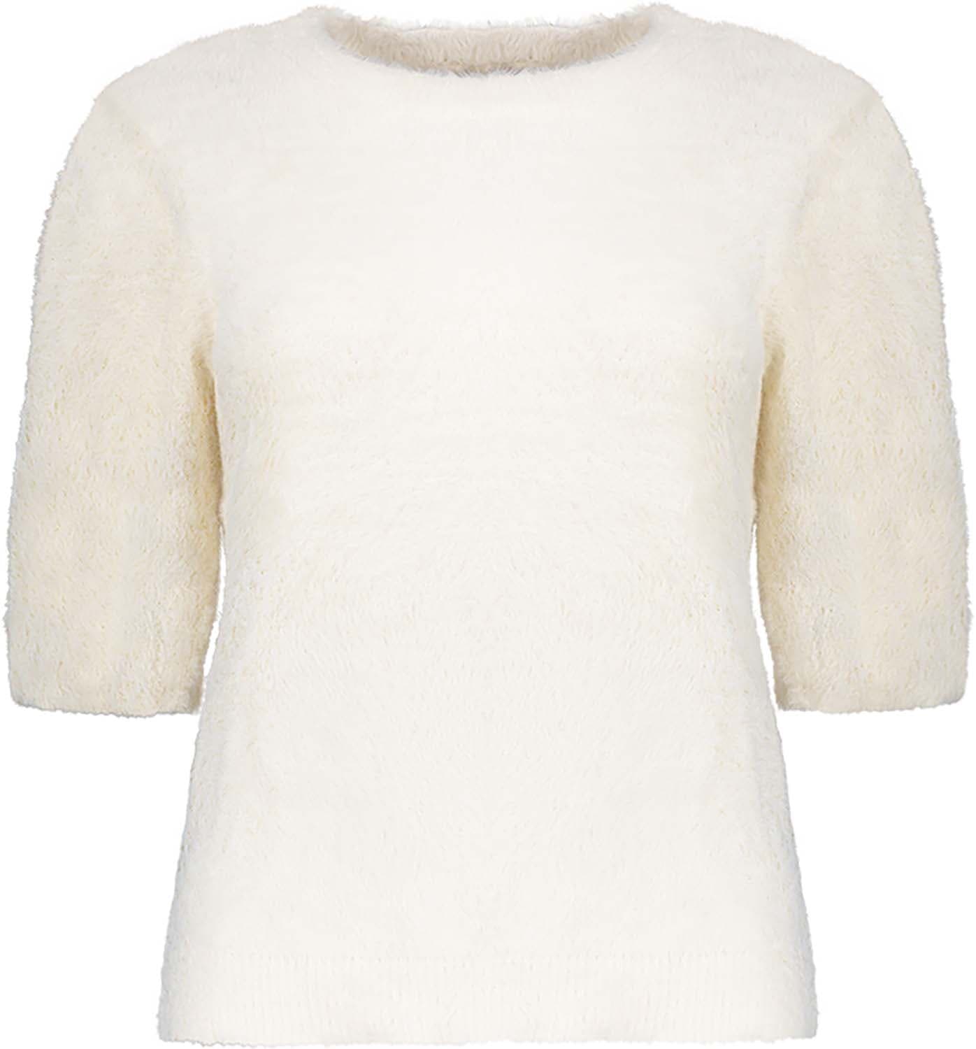 Geisha Pullover Hairy korte mouw Off White
