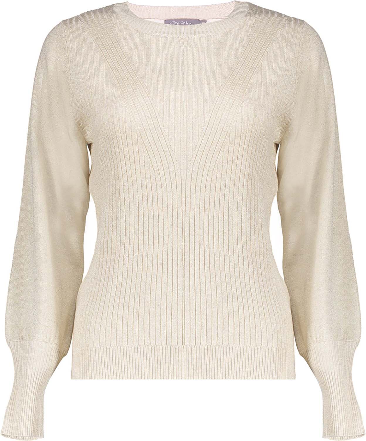 Geisha Pullover v design lurex Off White