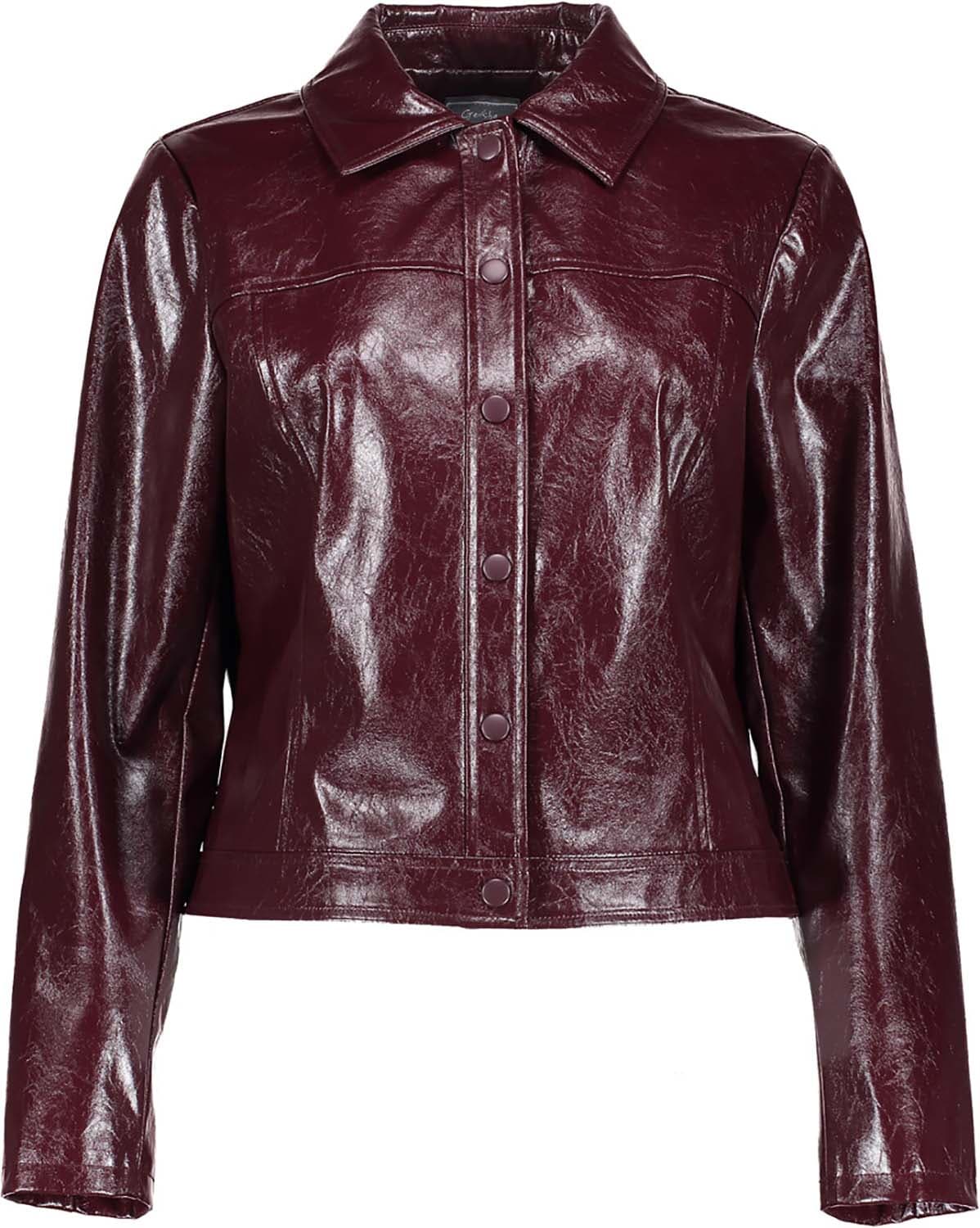 Geisha Jack Leer look Bordeaux Rood