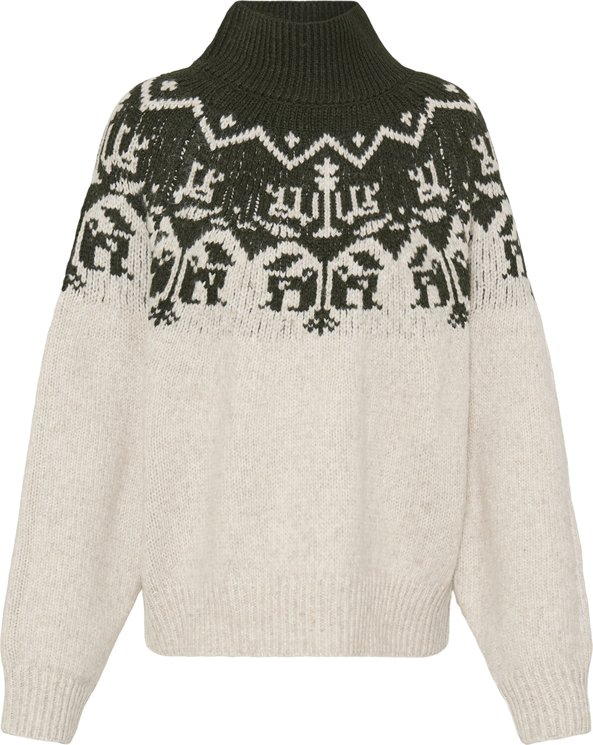 Ichi Gebreide Trui Nalas Beige