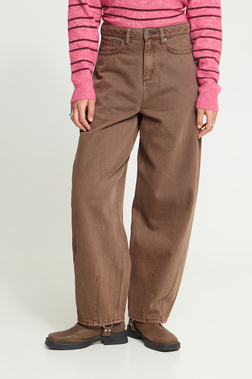 Ichi Jeans Blich Barrel Taupe