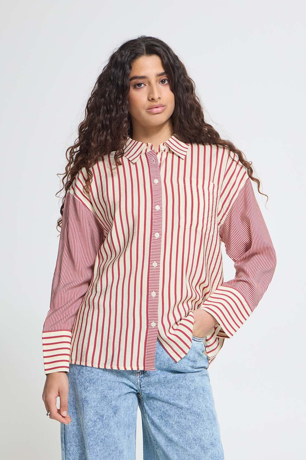 Ichi Blouse Louri SH Rood