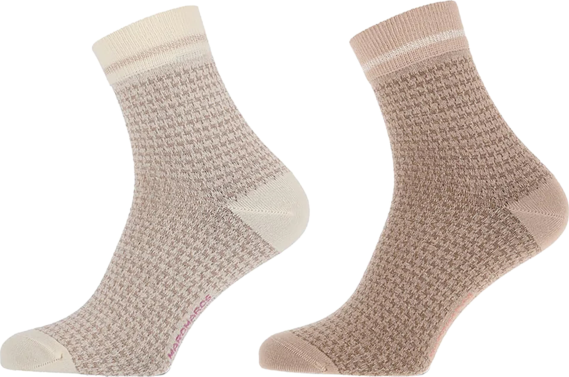 Marc Marcs Sokken Trix Kort 2-Pack Off White
