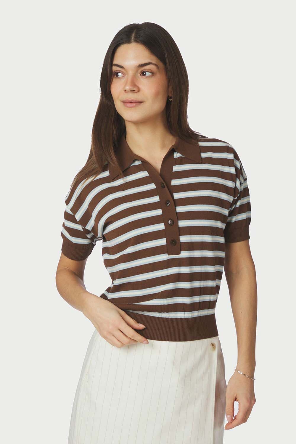 Neo Noir Polo Elmira Bruin