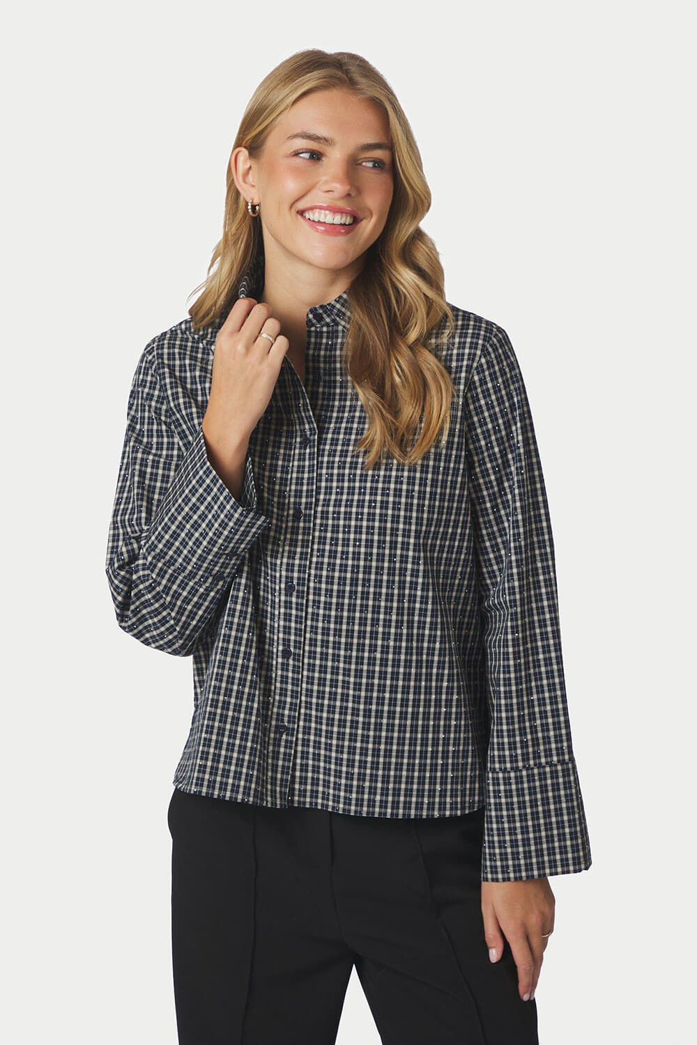 Neo Noir Blouse Drew Check Bedaz Blauw