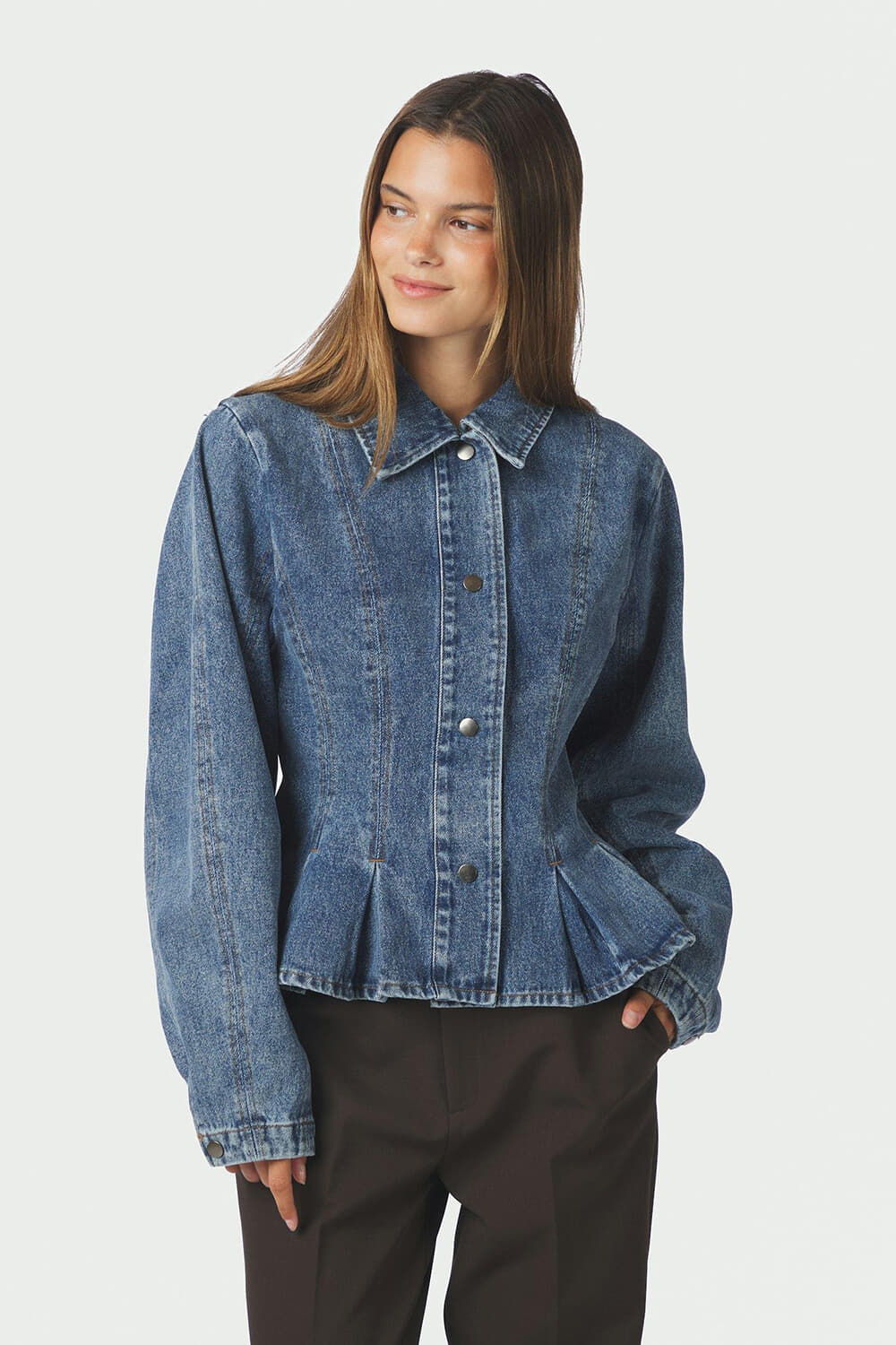 Neo Noir Jack Rivora Denim Peplum Blauw