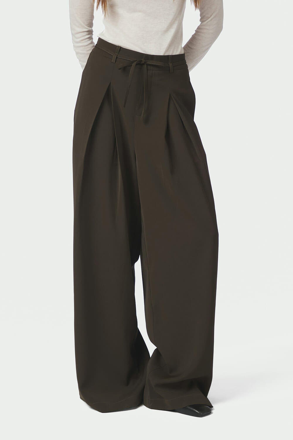 Neo Noir Broek Eddina Woven Bruin