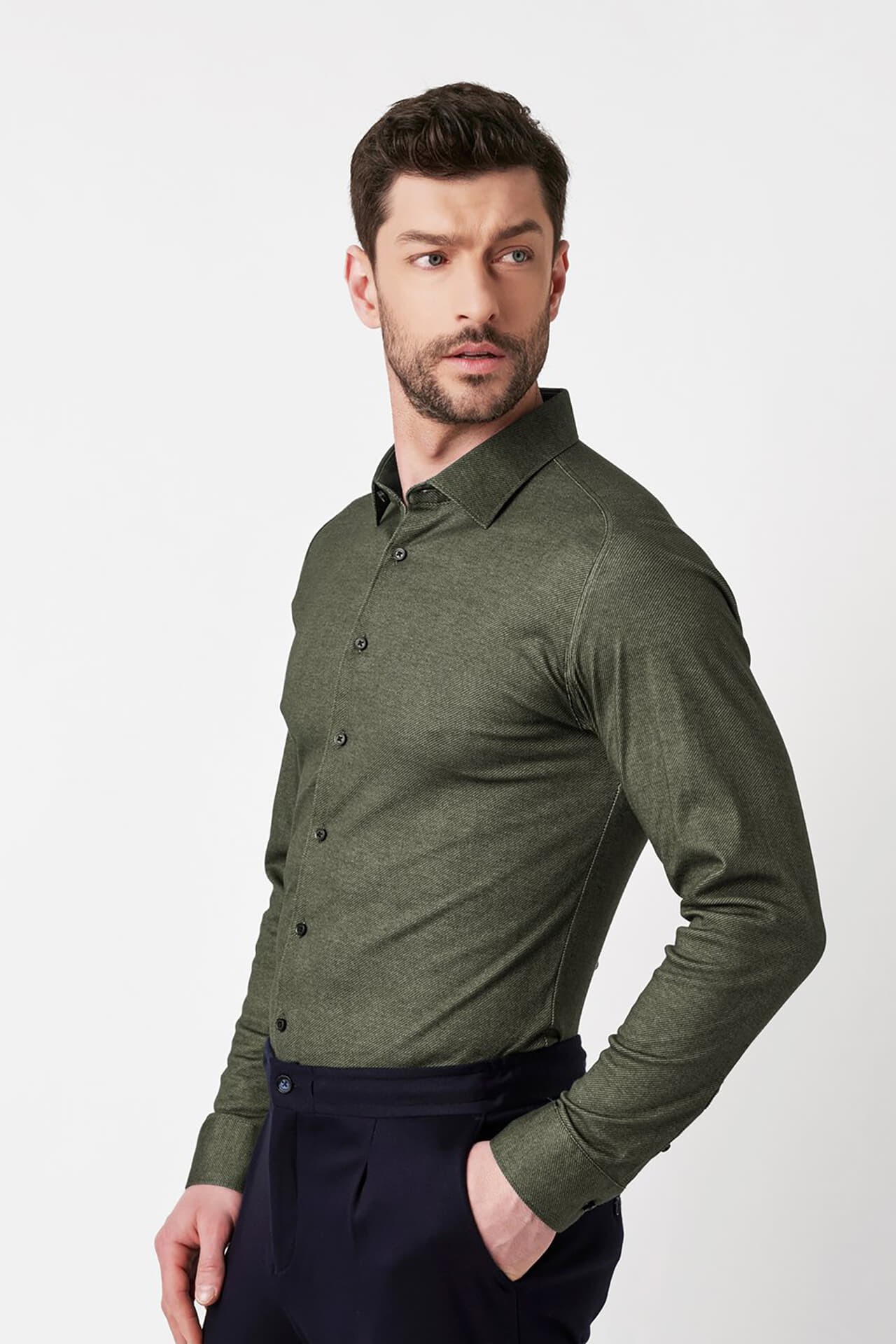 Desoto Overhemd Casual Kent Groen