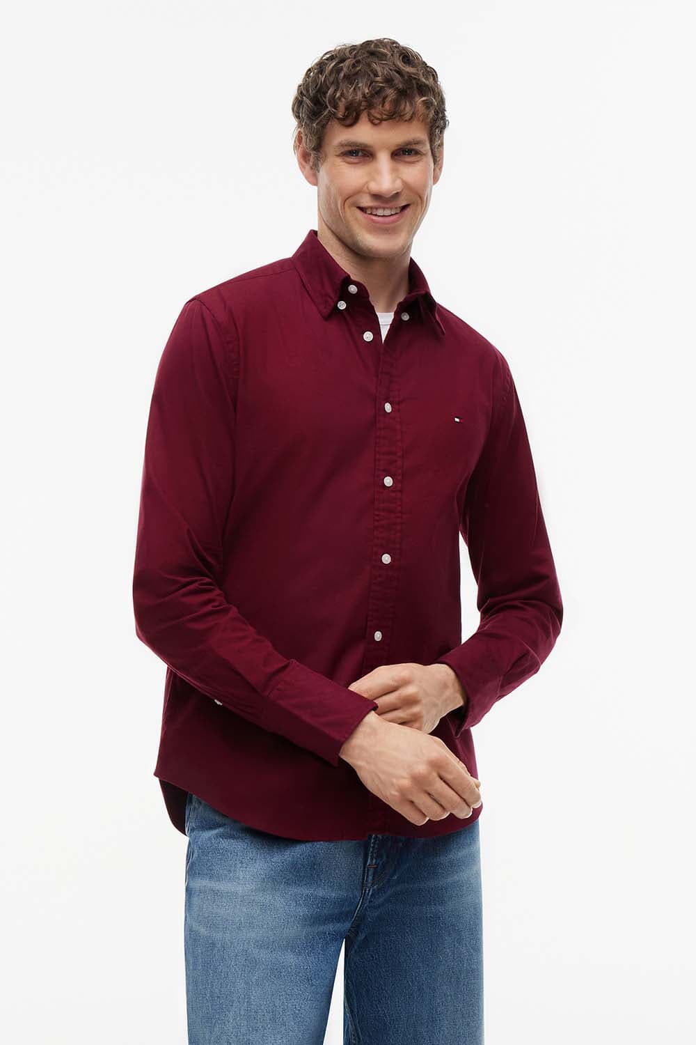 Tommy Hilfiger Overhemd flanel Bordeaux Rood