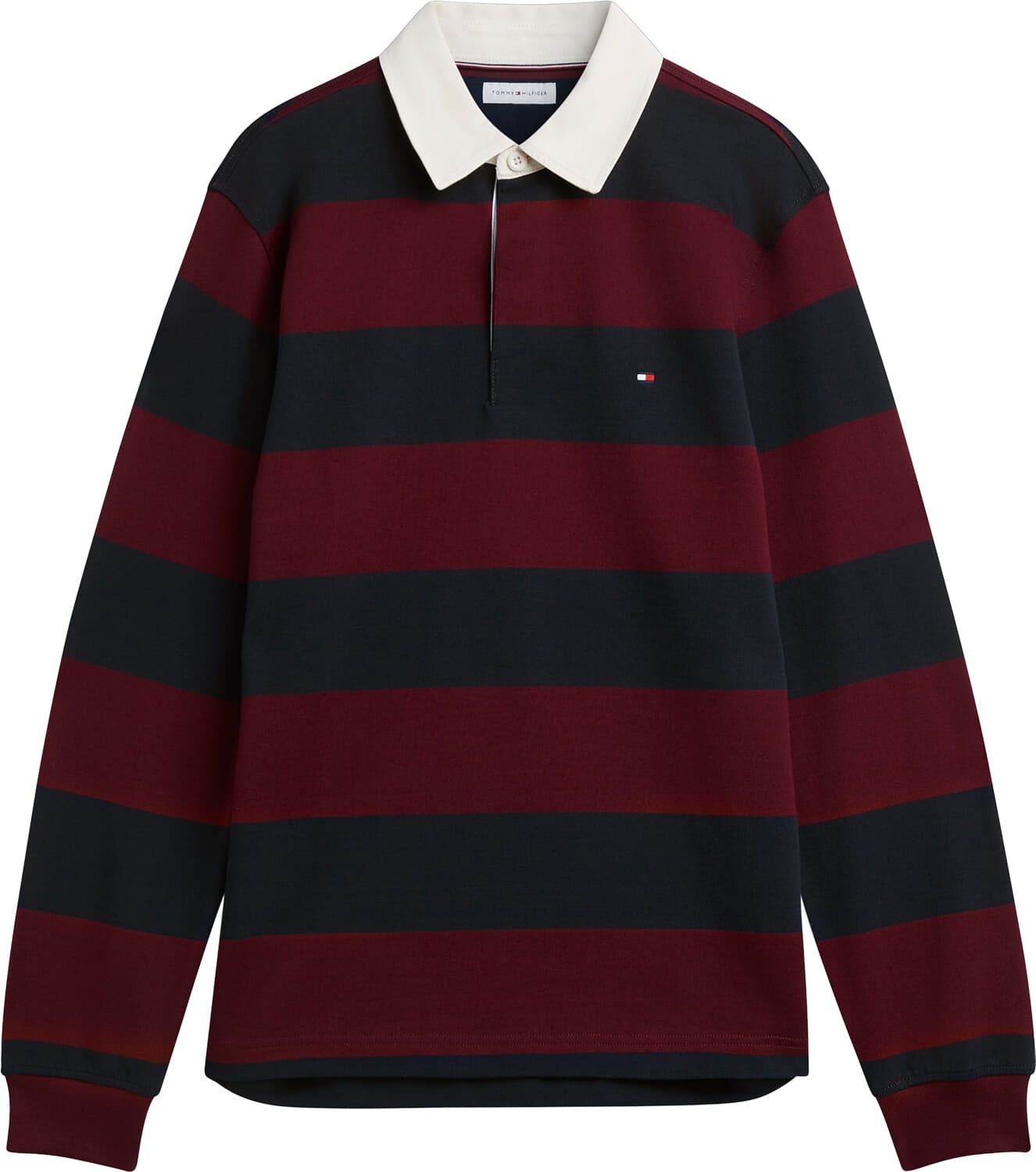 Tommy Hilfiger Rugby Essential Stripe Bordeaux Rood