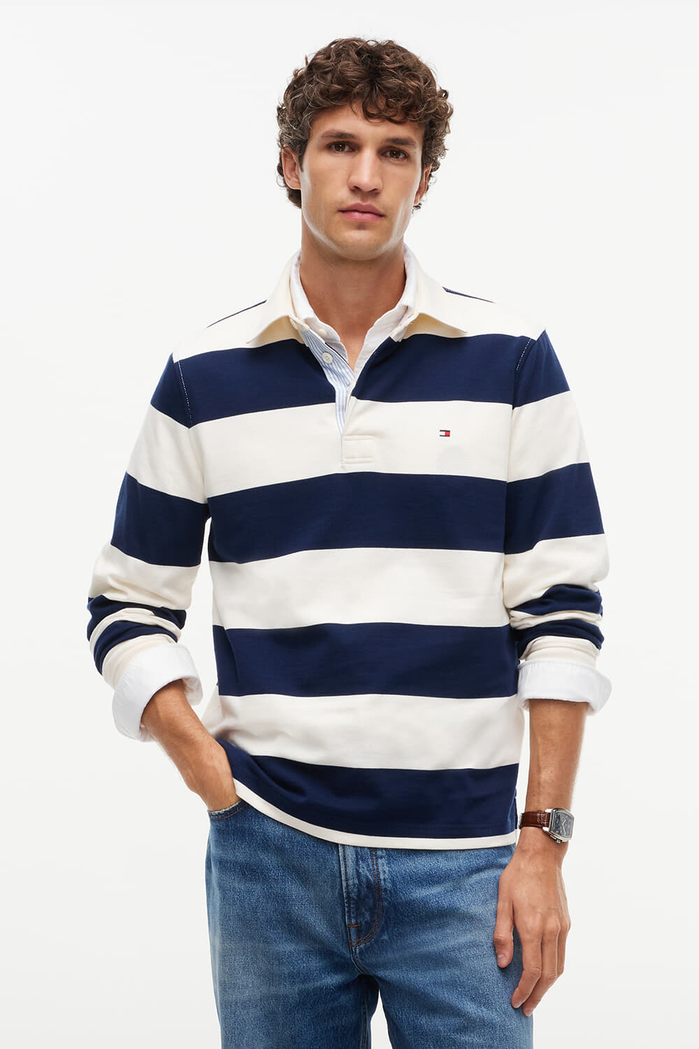 Tommy Hilfiger Rugby Essential Stripe Navy