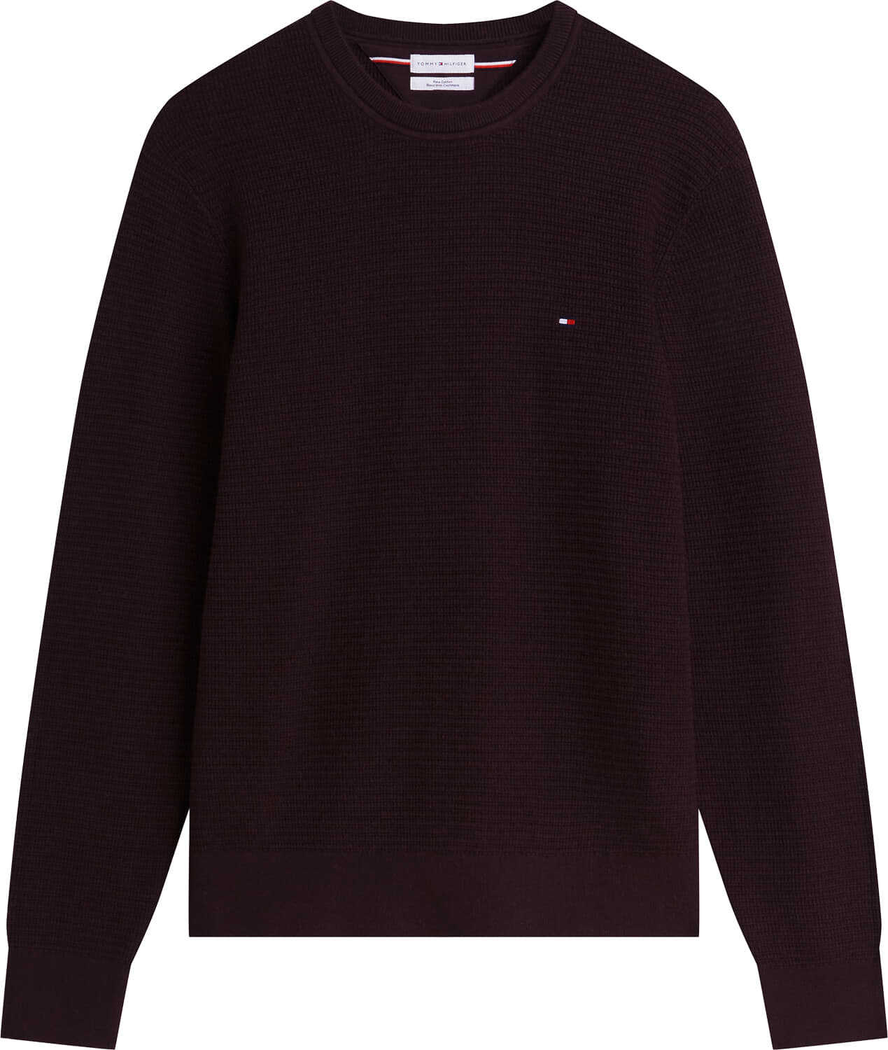 Tommy Hilfiger Trui Pima Cotton Cashmere Structure Bruin