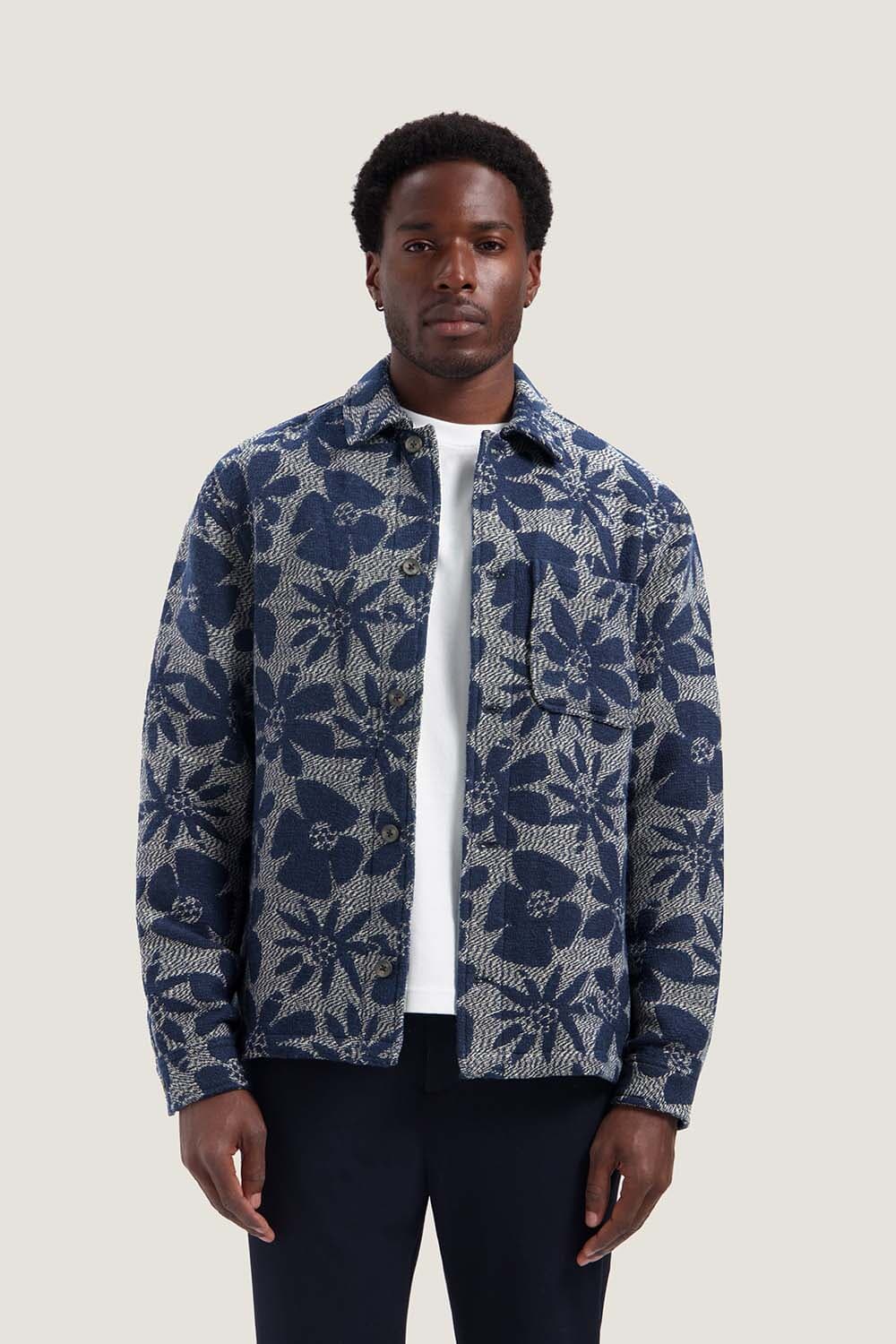 Dstrezzed Overshirt Lino Damast  Navy