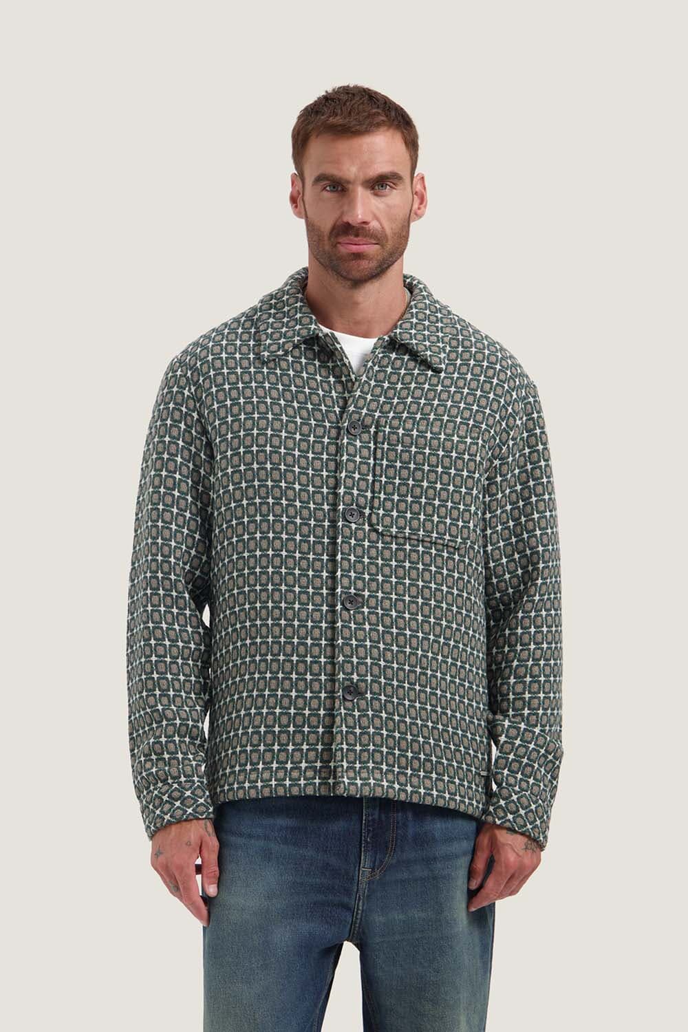 Dstrezzed Overshirt Lino Golfball  Bruin