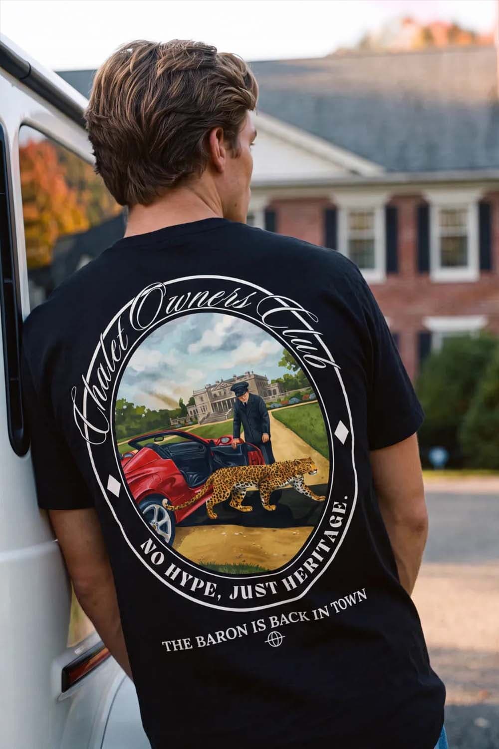 Baron Filou T-shirt Back in Town Zwart