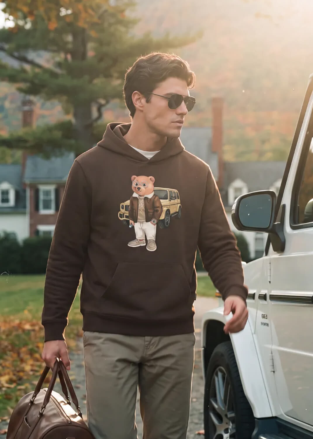 Baron Filou Hoodie hummer with bear Bruin