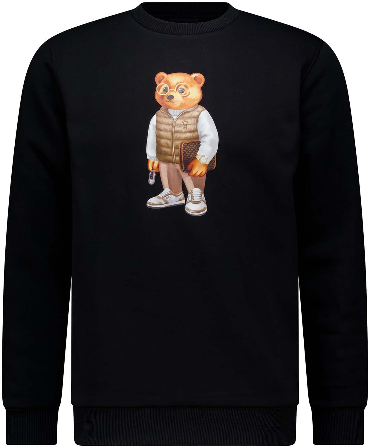 Baron Filou Pullover With Bear Zwart