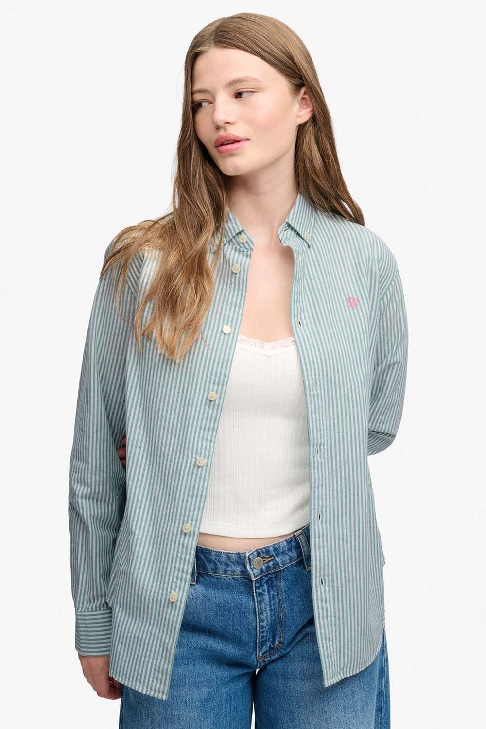 Superdry & Co Blouse Oxford Groen