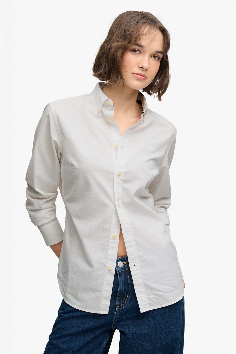 Superdry & Co Blouse Oxford Wit