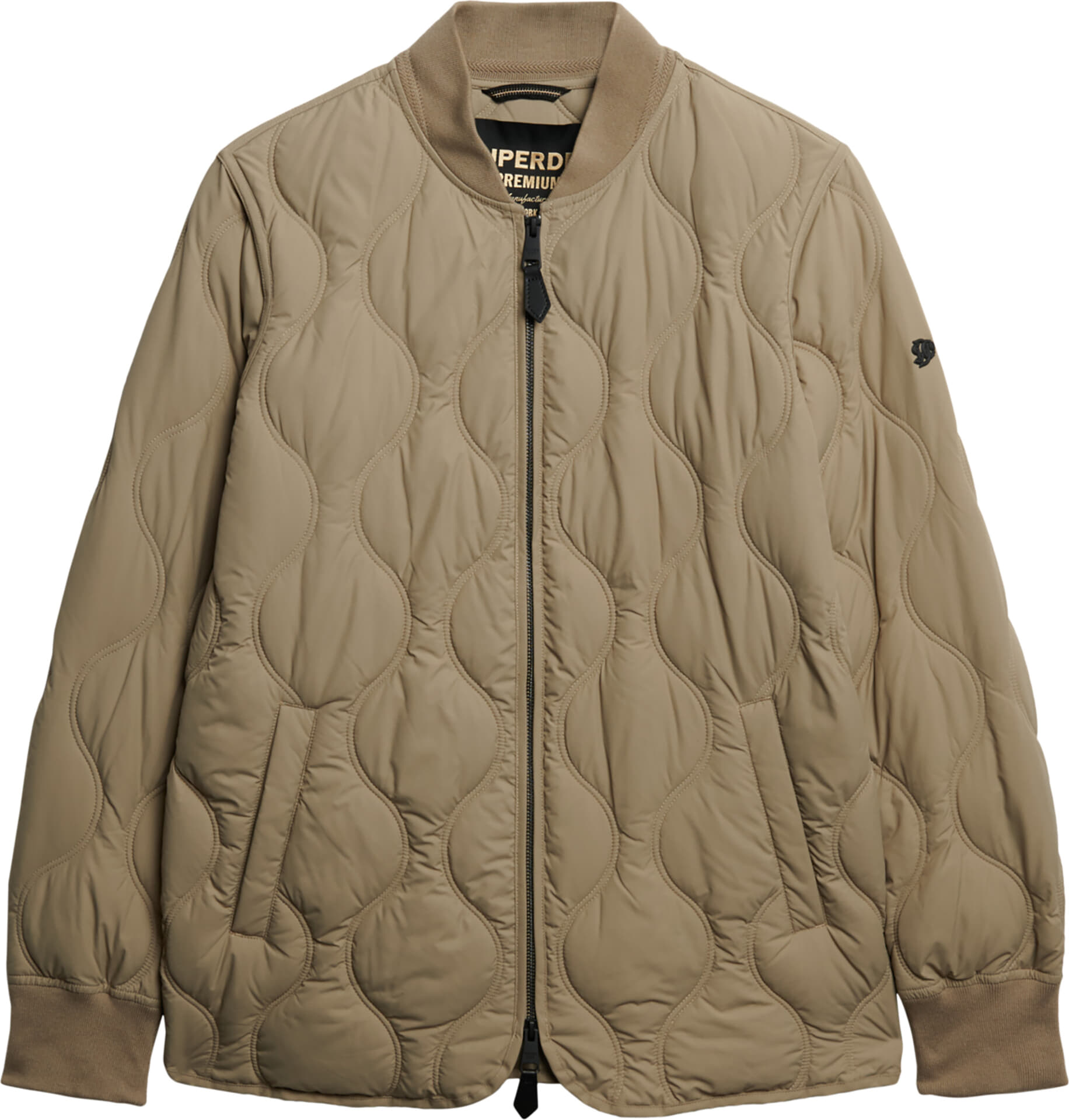 Superdry & Co Gewatteerde Jas Liner kort Beige