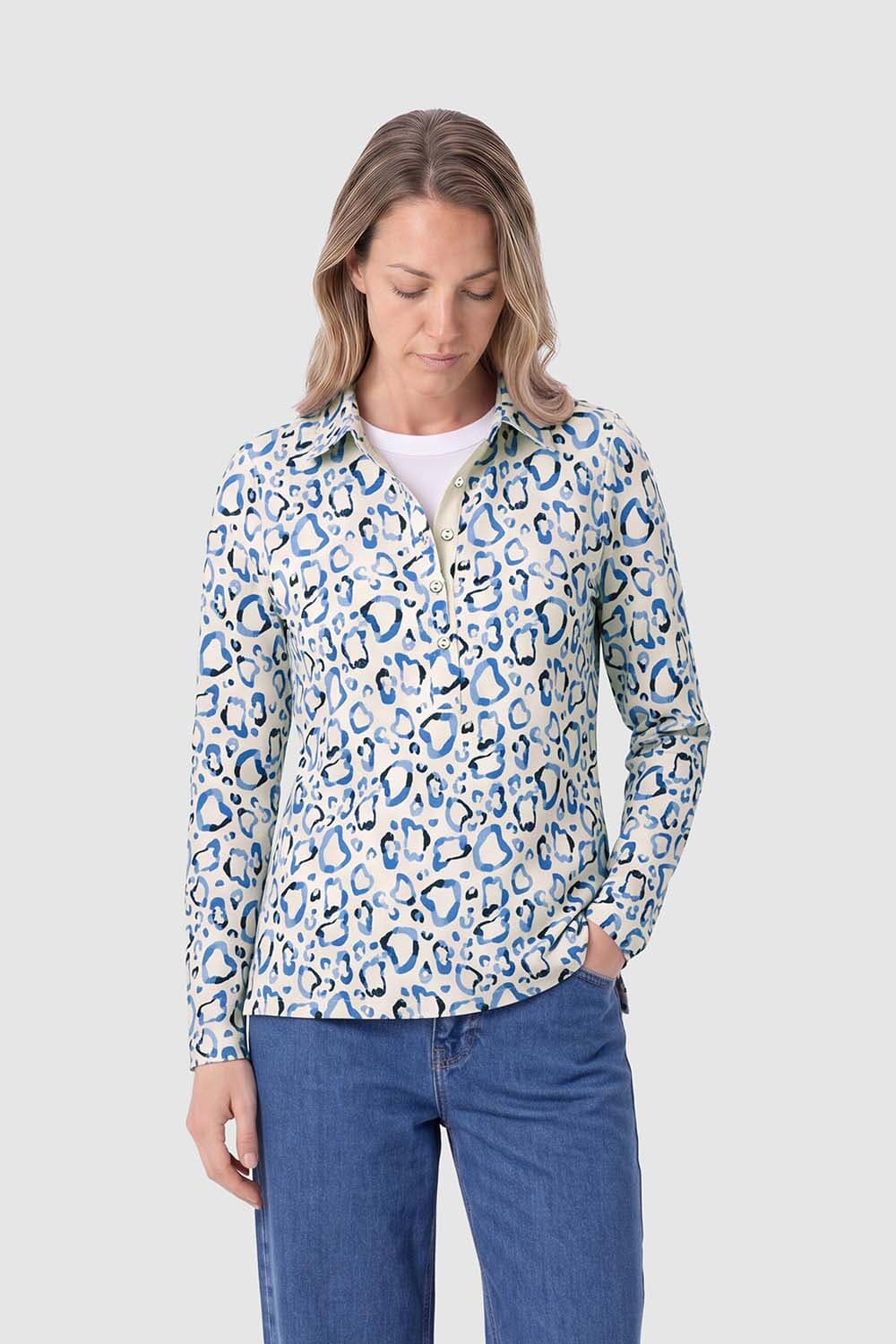 Bloomings Polo Shirt  Blauw