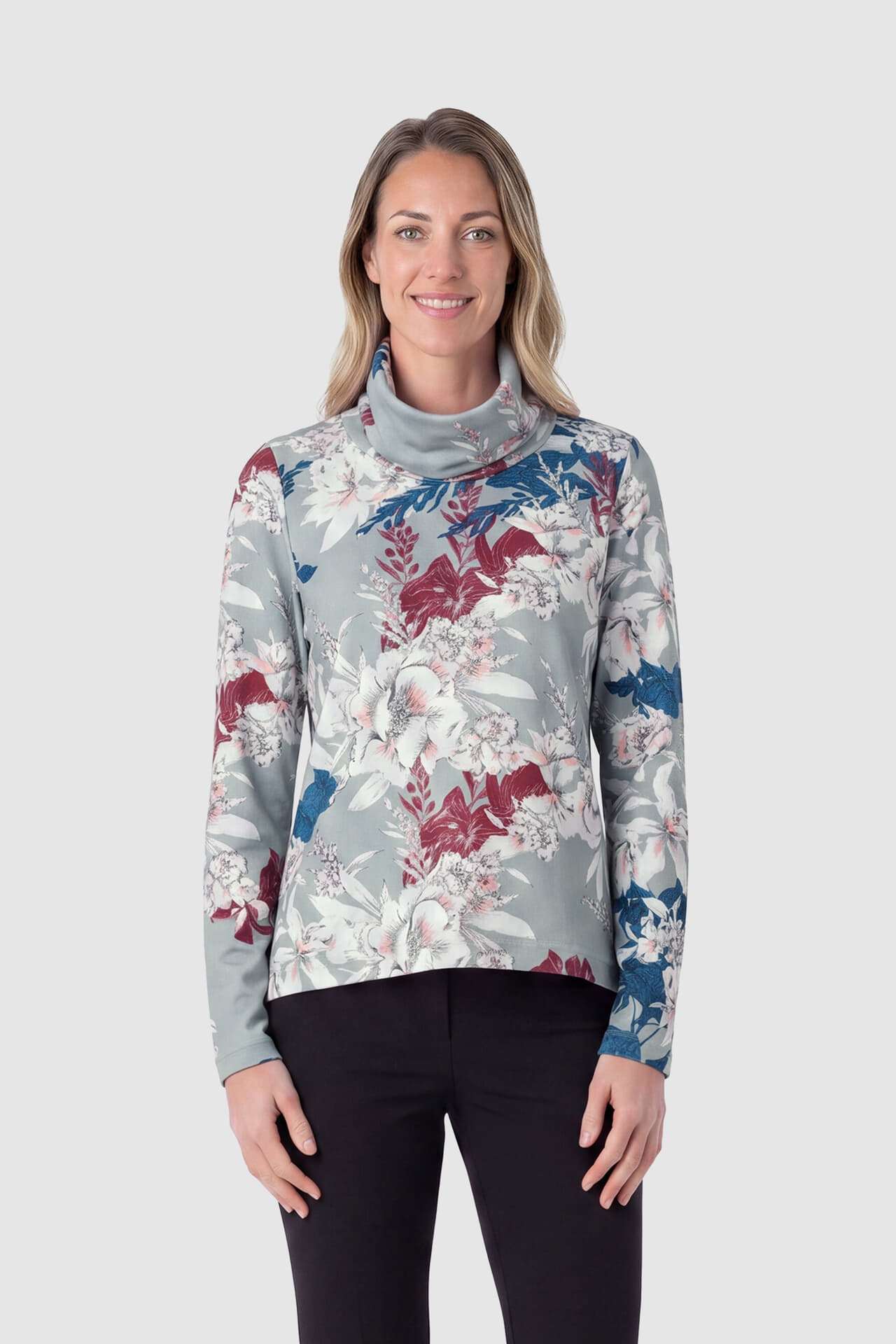 Bloomings Top Loose turtle Grijs