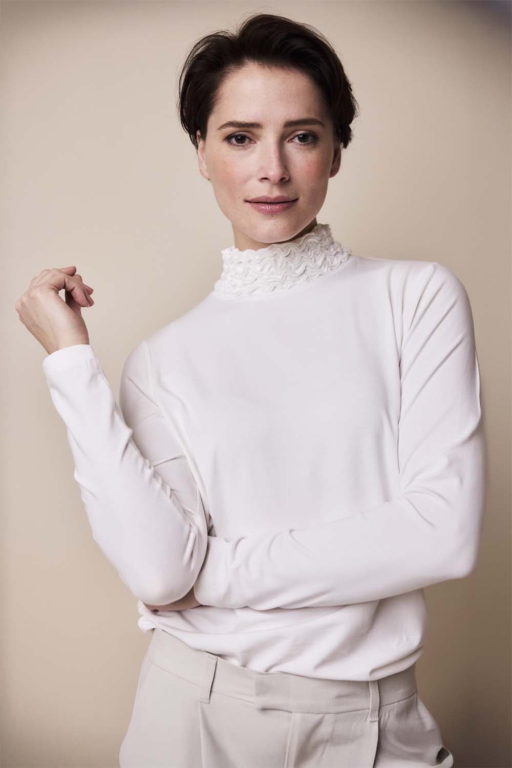 Bloomings Top Ruffle Off White
