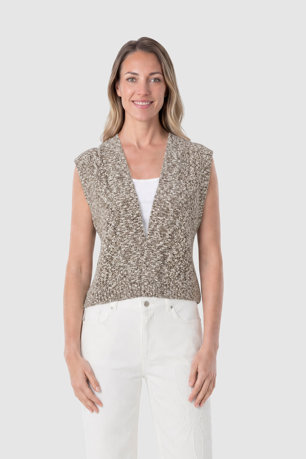 Bloomings Gilet Lurex Bruin