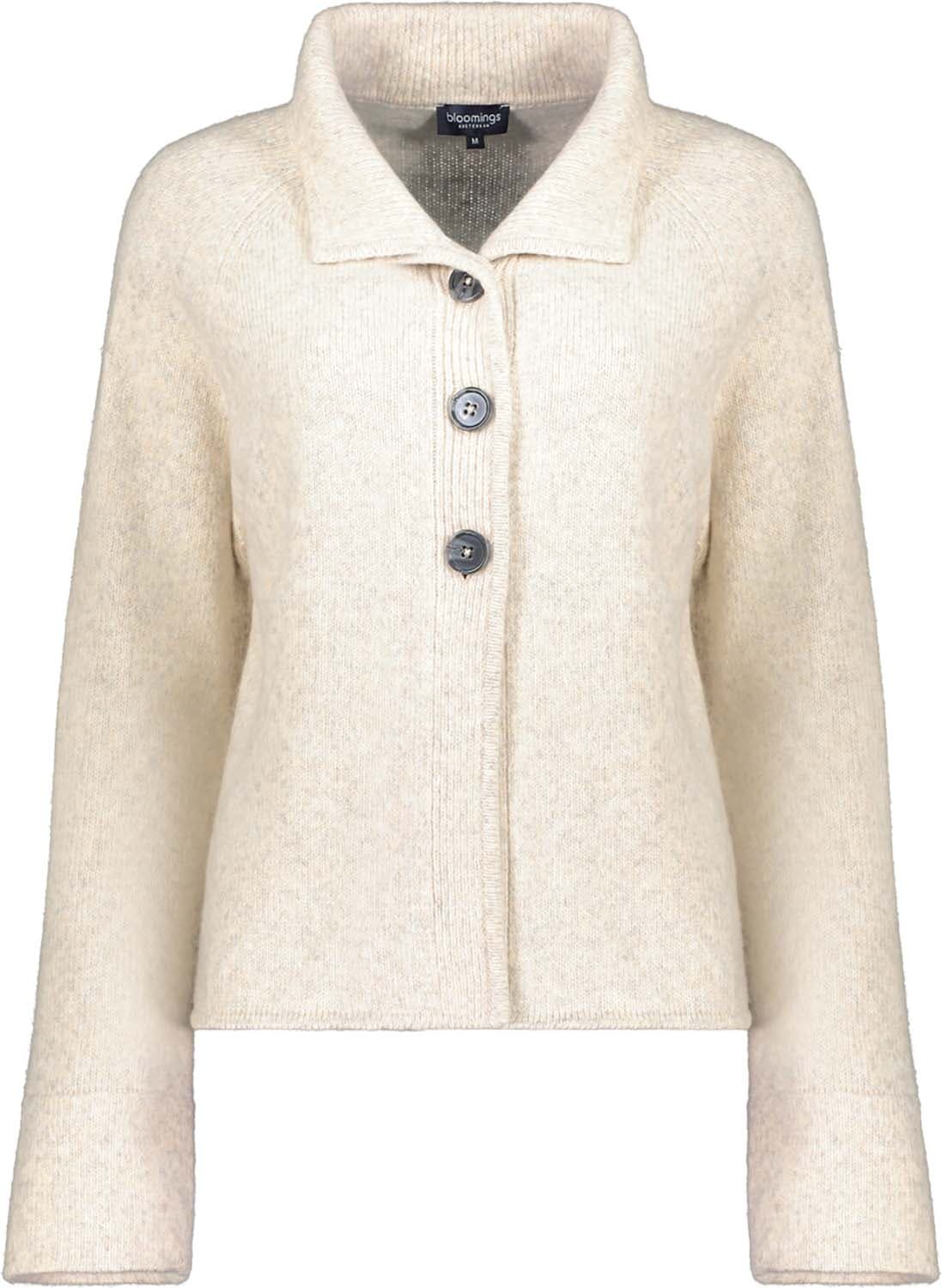 Bloomings Vest met Kraag a-line Off White