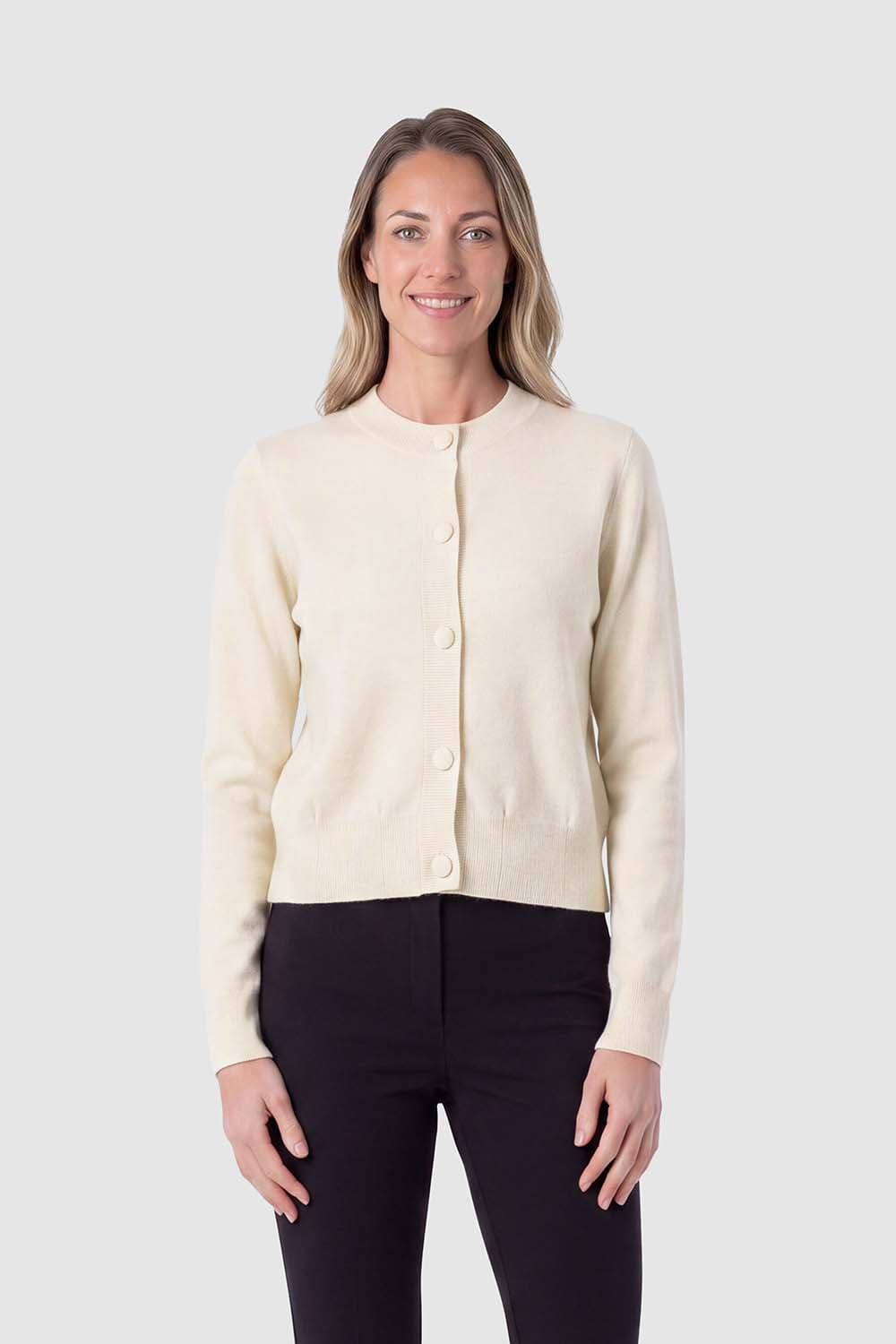 Bloomings Vest Crew Neck Beige