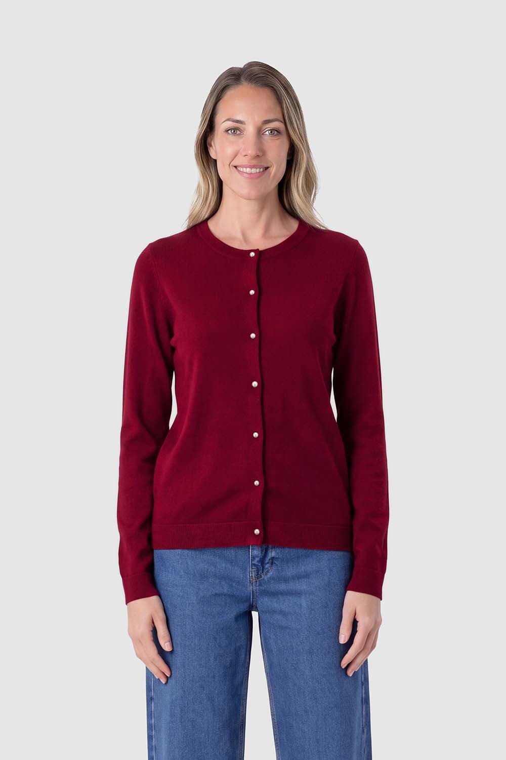 Bloomings Vest Pearl Bordeaux Rood