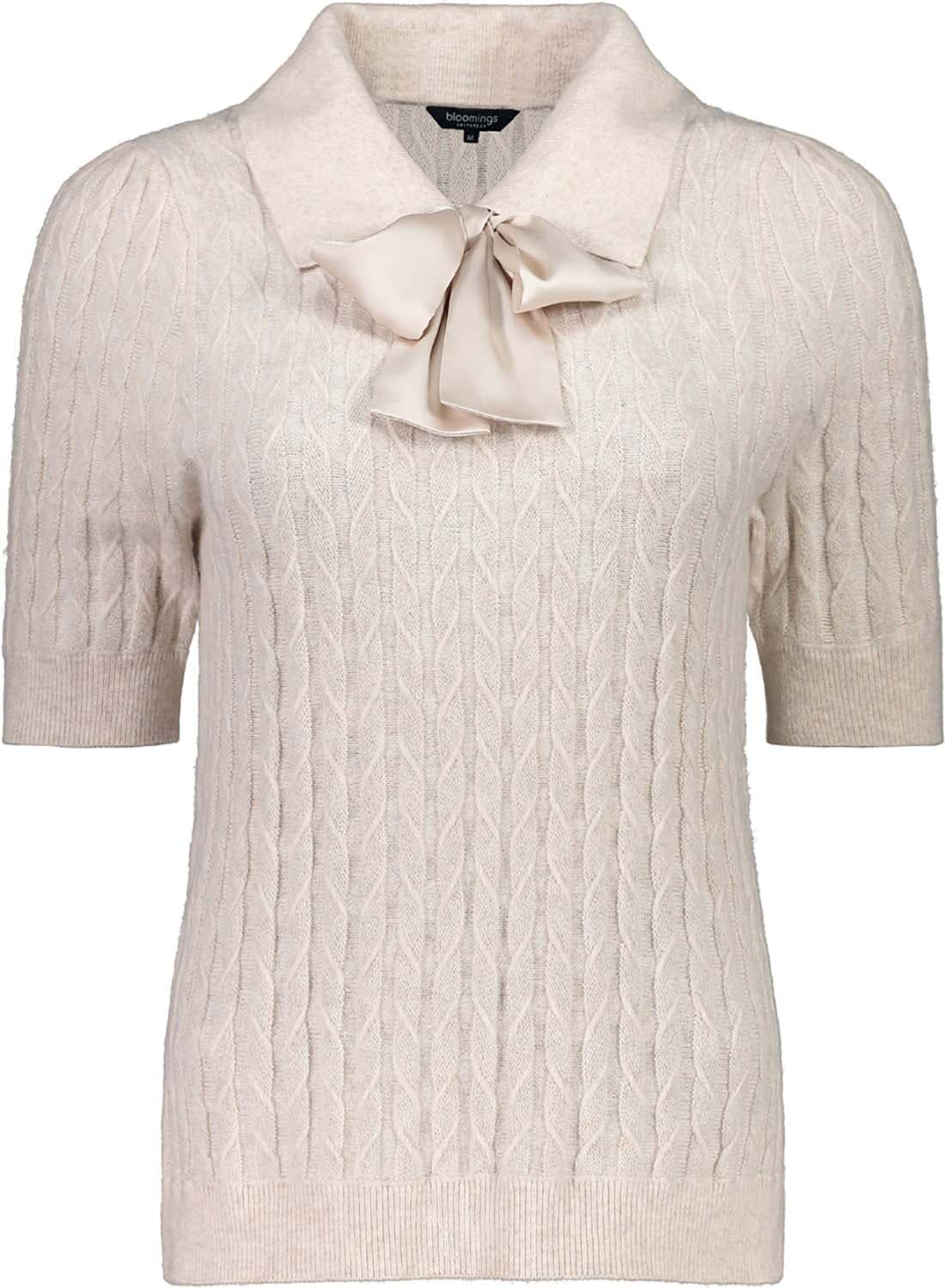 Bloomings Kabeltrui Polokraag Beige