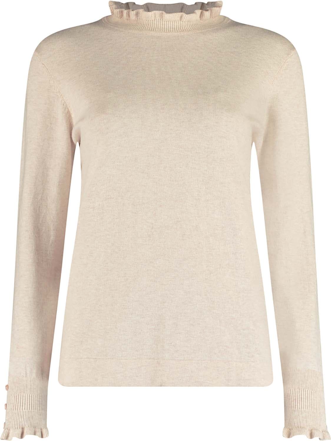 Bloomings Trui mock neck Beige