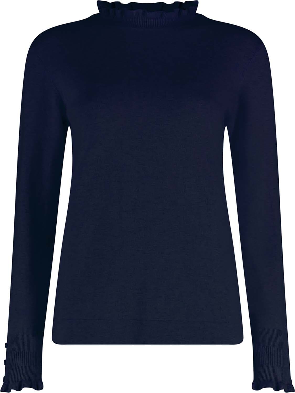 Bloomings Trui mock neck Navy