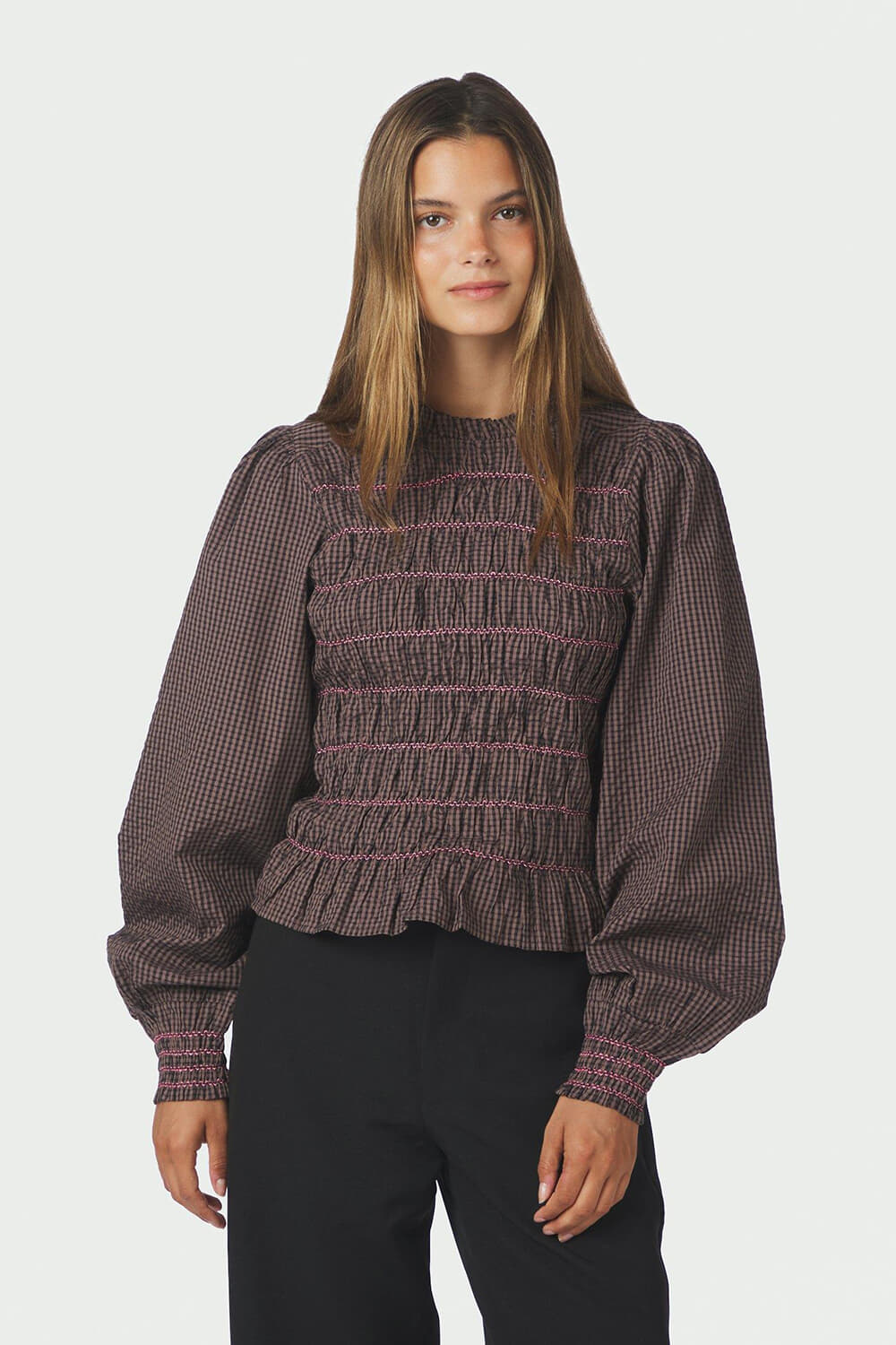 Neo Noir Blouse Oliana Bruin