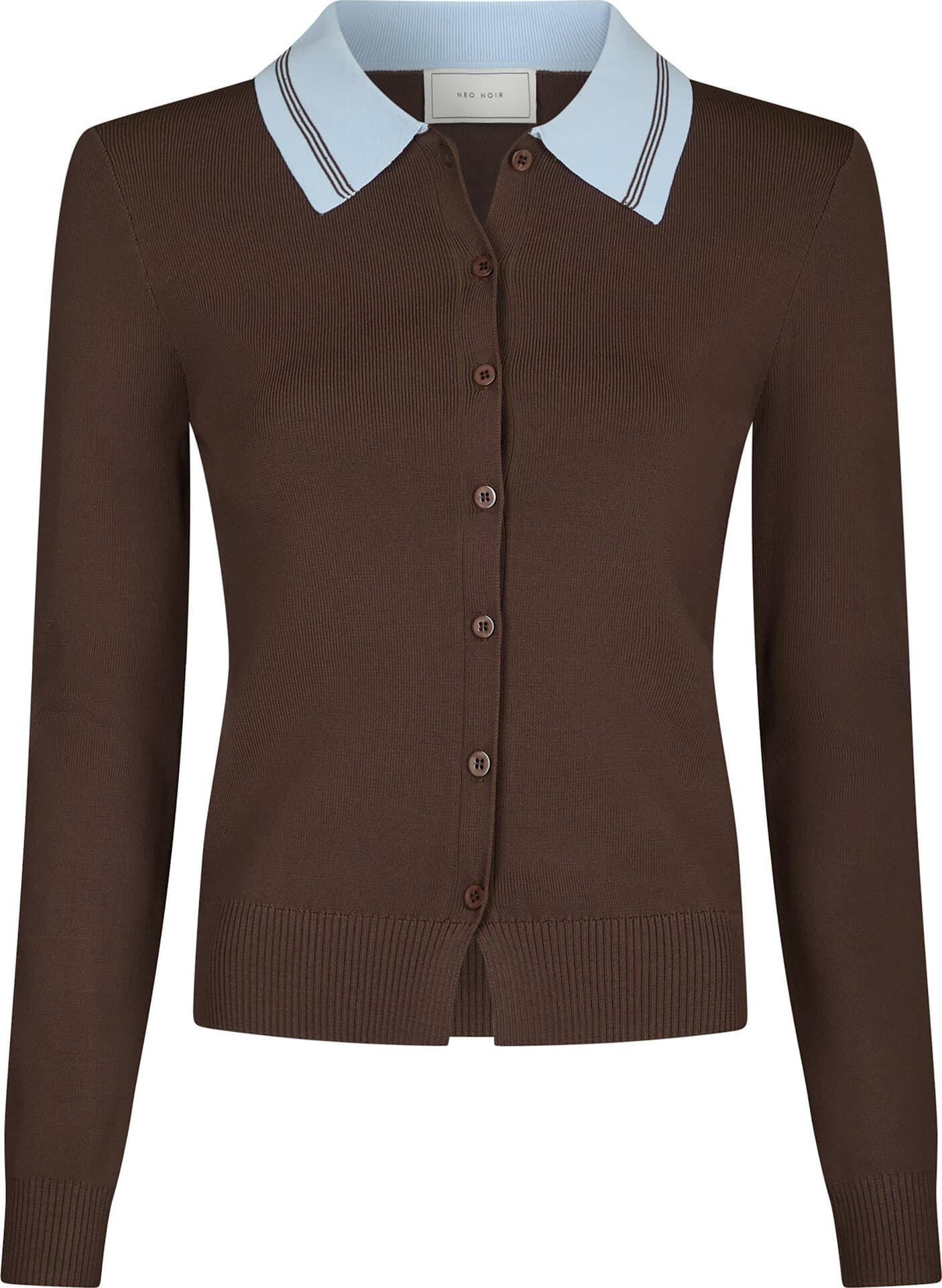 Neo Noir Vest Filiana met Polokraag Bruin