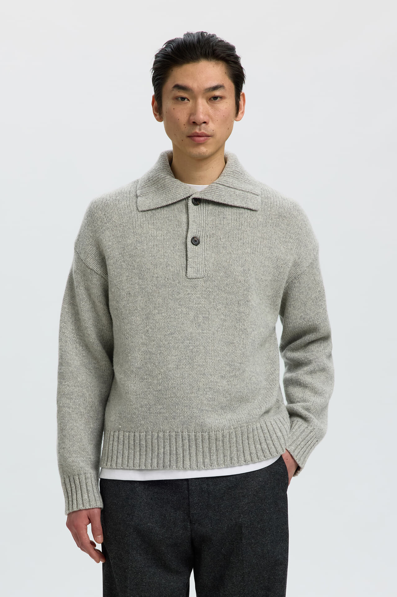 Selected Homme Polotrui Cody Rlx Collar Grijs
