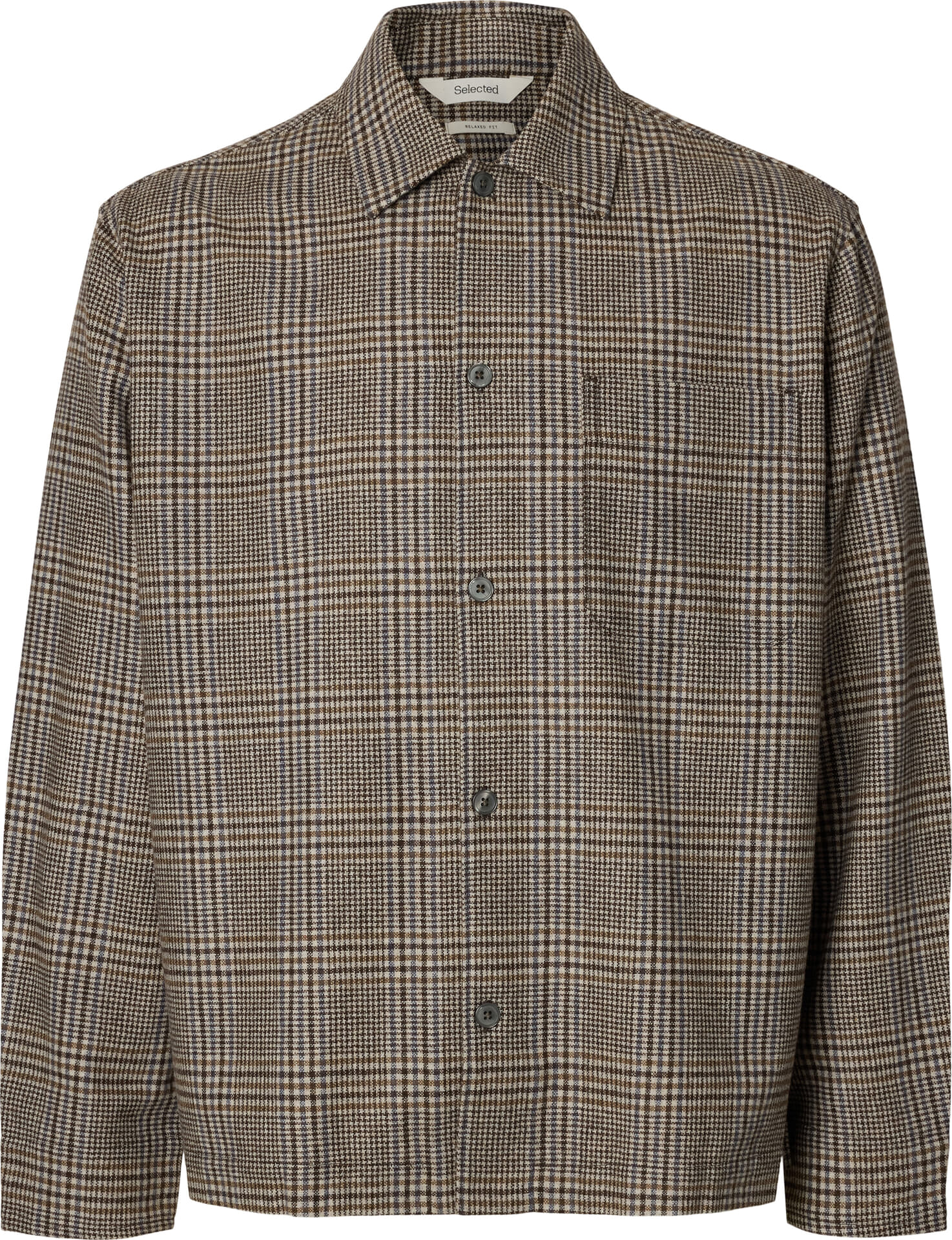 Selected Homme Overshirt Rlxsvend  Bruin