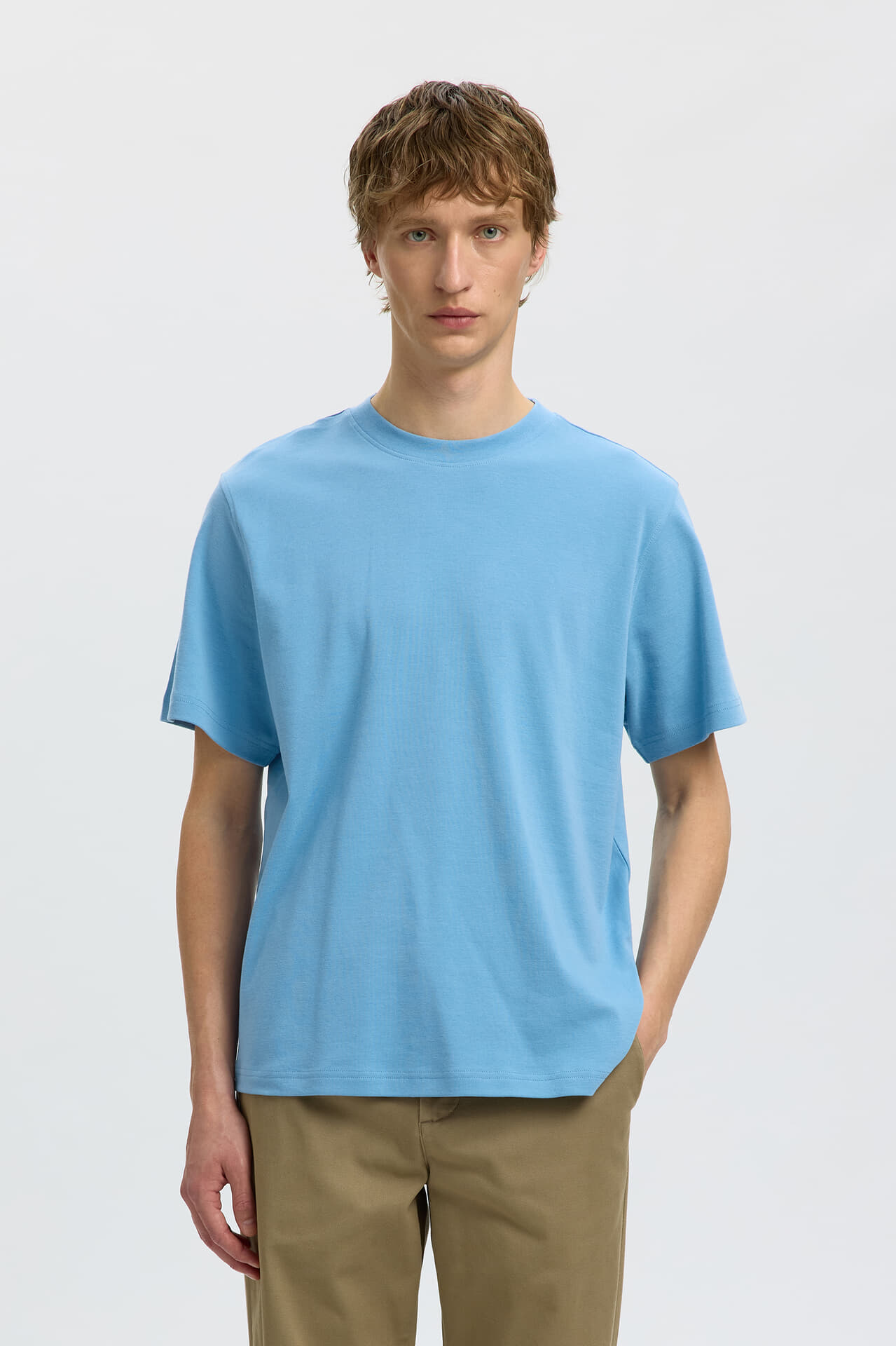 Selected Homme T-Shirt Taj Blauw
