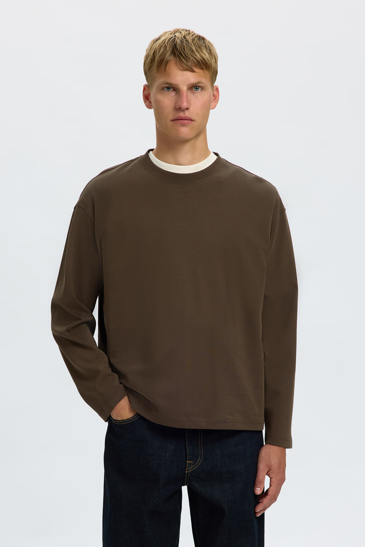 Selected Homme Longsleeve Taj Heavy Bruin