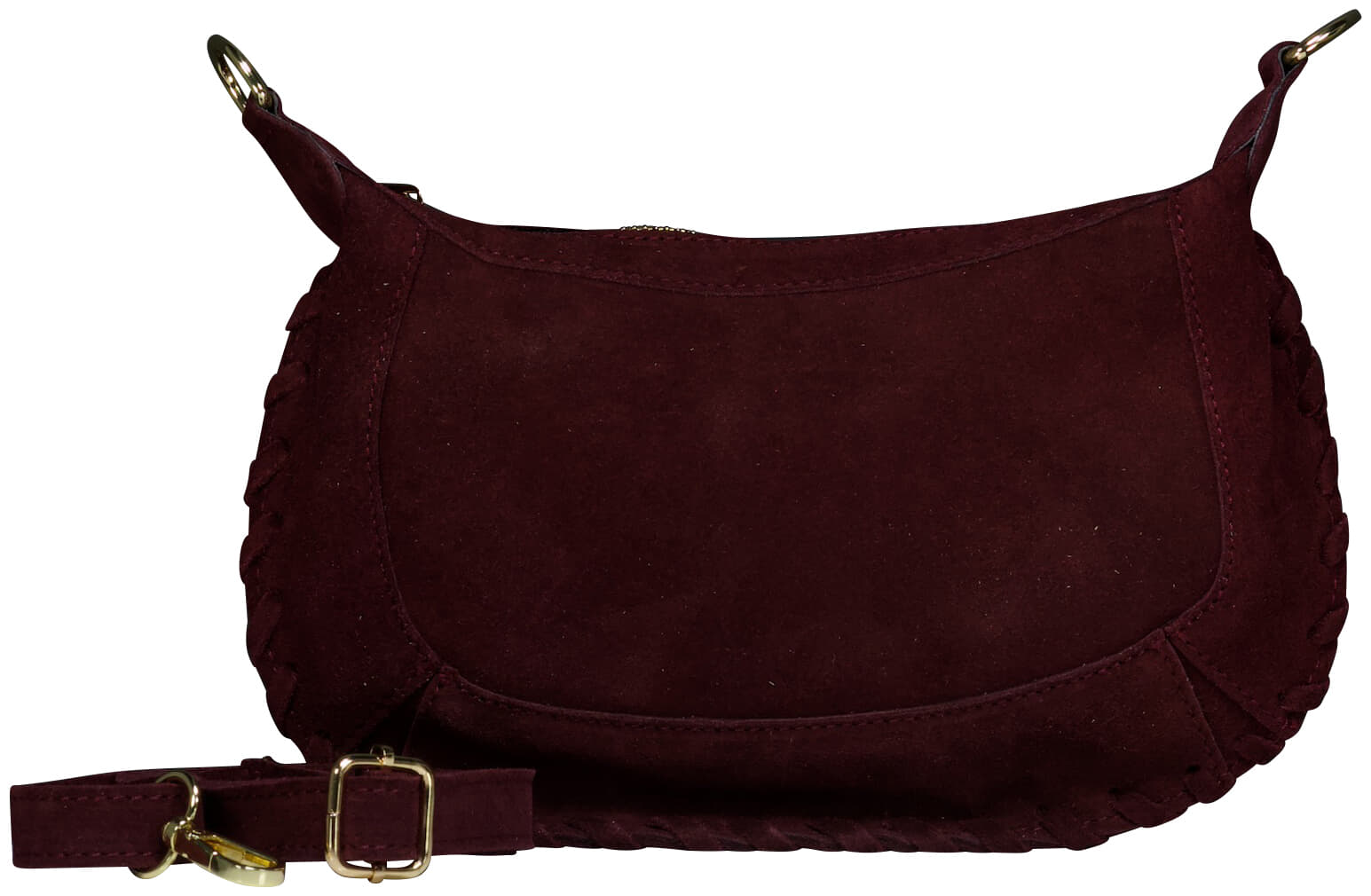 Bomont Tas Helin Suede Bordeaux Rood