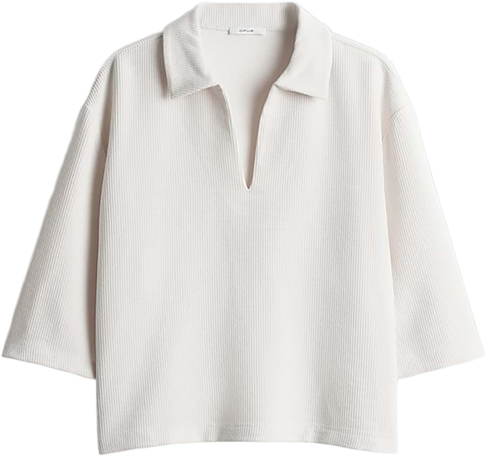 Opus Polo-Sweater Corduroy Regular Fit Beige